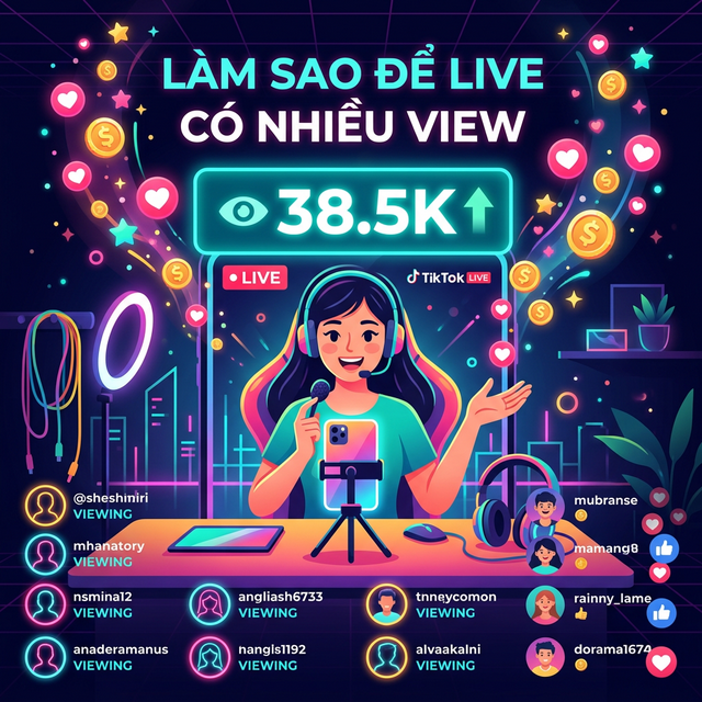 LÀM SAO ĐỂ LIVE CÓ NHIỀU VIEW