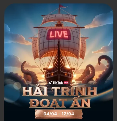 Banner sự kiện Hải Trình Đoạt Ấn TikTok LIVE