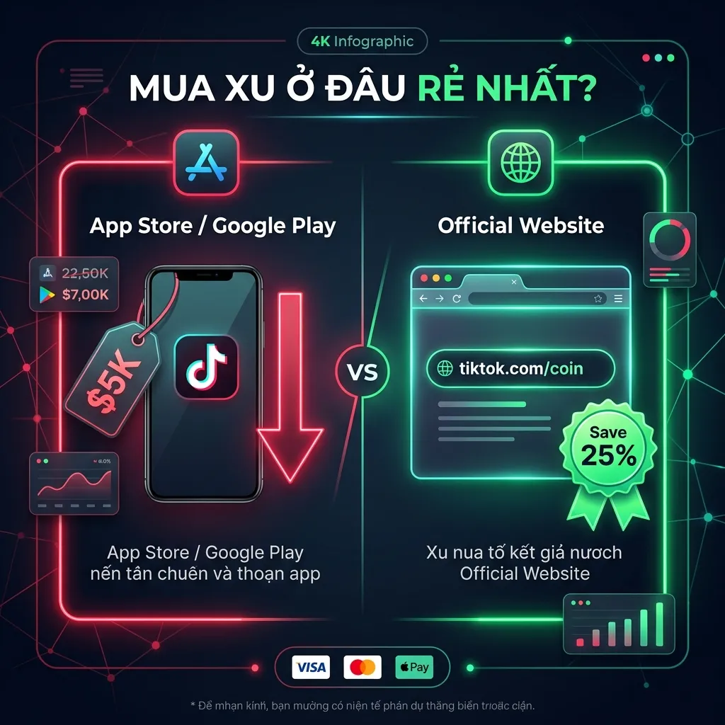 Cách Nạp Xu TikTok Giá Rẻ Trên Web và Điện Thoại